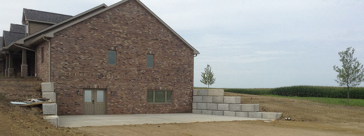Retainer wall, Sparland, IL