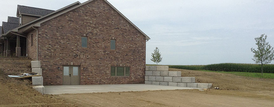 Retainer wall, Sparland, IL