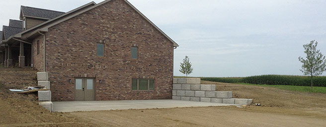 Retainer wall, Sparland, IL