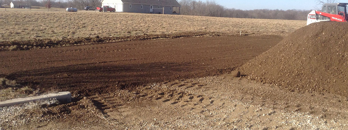 Garage site prep, Sparland, IL