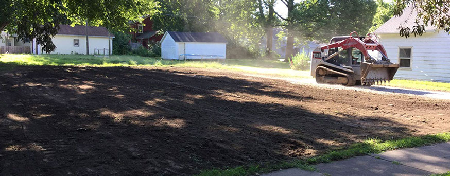 House demolition, Lacon, IL