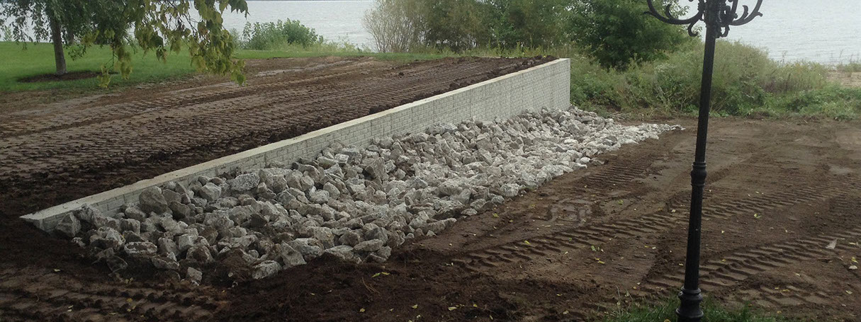 Retainer wall, Mossville, IL